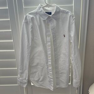 Polo by Ralph Lauren Classic White Button Down Oxford Shirt